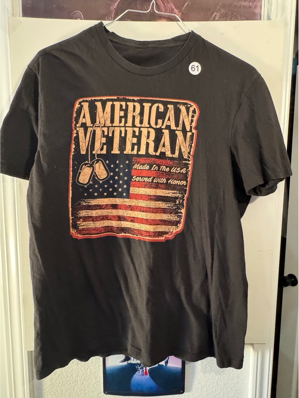 American Veteran Black Graphic T Shirt [COPY]